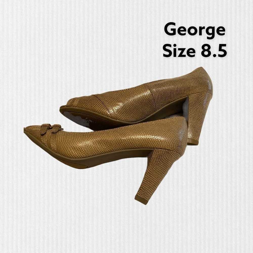 George Faux Snakeskin Heels - image 5