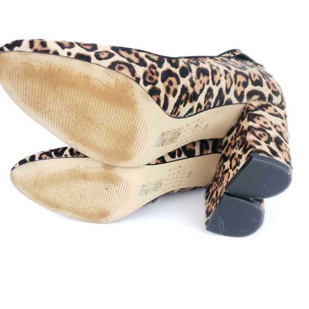 WHBM Bethenny Leopard Chunky Heels Calfhair Anima… - image 4