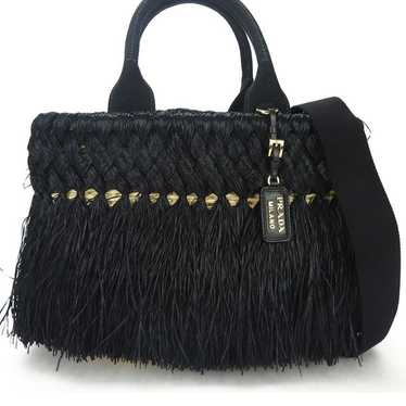 Prada Prada 1BG089 Handbag Shoulder Raffia Women'… - image 1