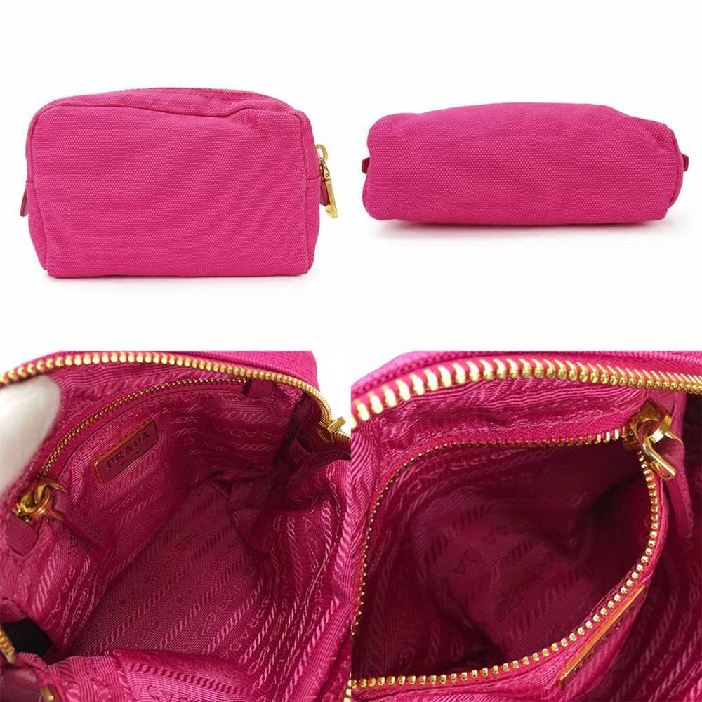 Prada PRADA 1N0340 Pouch FUXIA Fuchsia Pink Canva… - image 3