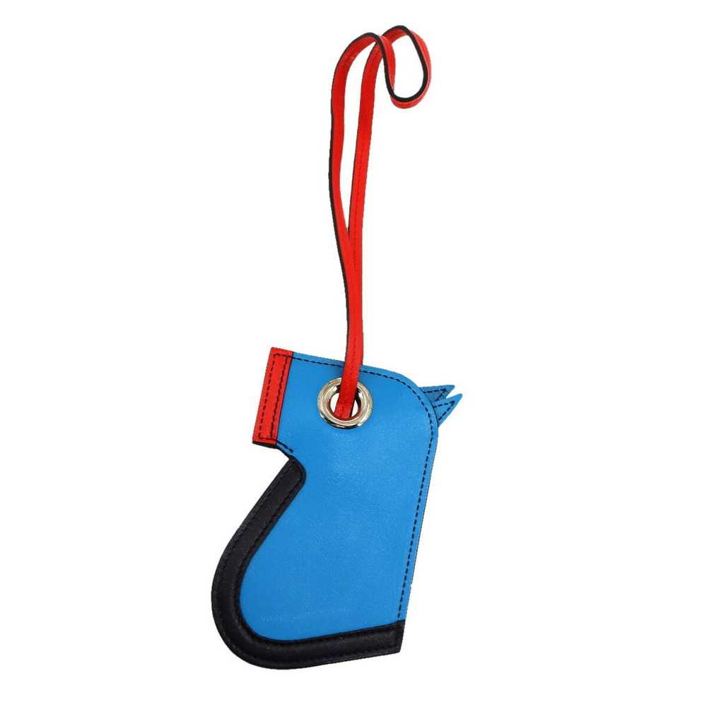 Hermes Hermes Camails Bag Charm Tadelakt Blue Zan… - image 1