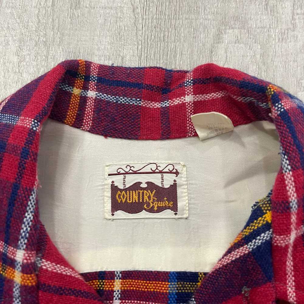 Vintage VINTAGE 80s Country Squire Plaid Flannel … - image 3