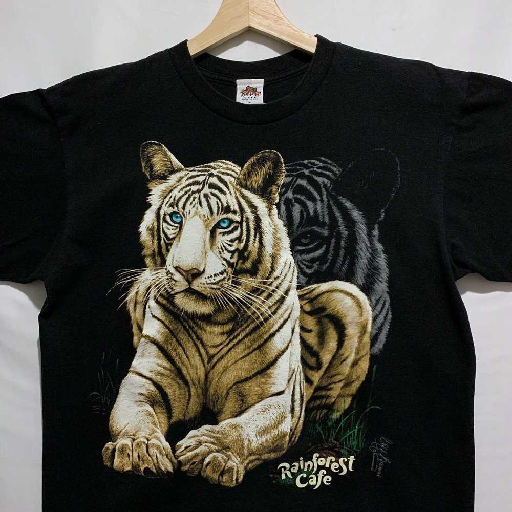 Animal Tee × Vintage Vintage 90s Tiger Animal Nat… - image 1