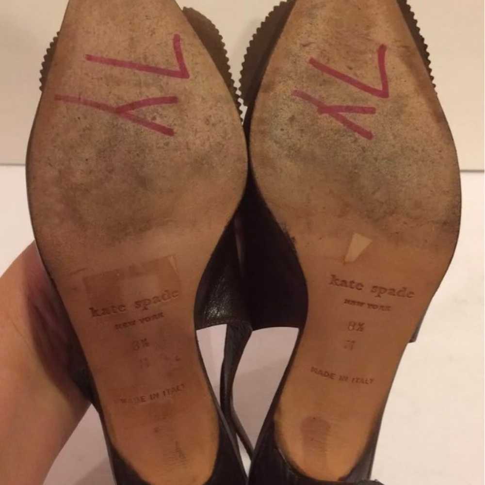 Kate spade pointy toe slingback pumps Heels brown… - image 11