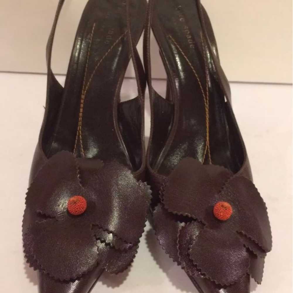 Kate spade pointy toe slingback pumps Heels brown… - image 5