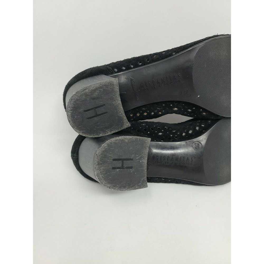 hispanitas Perforated Suede Leather Pumps Black S… - image 7