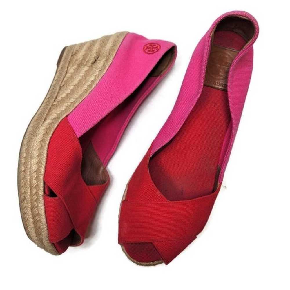 Tory burch filipa color block pink and red espadr… - image 10