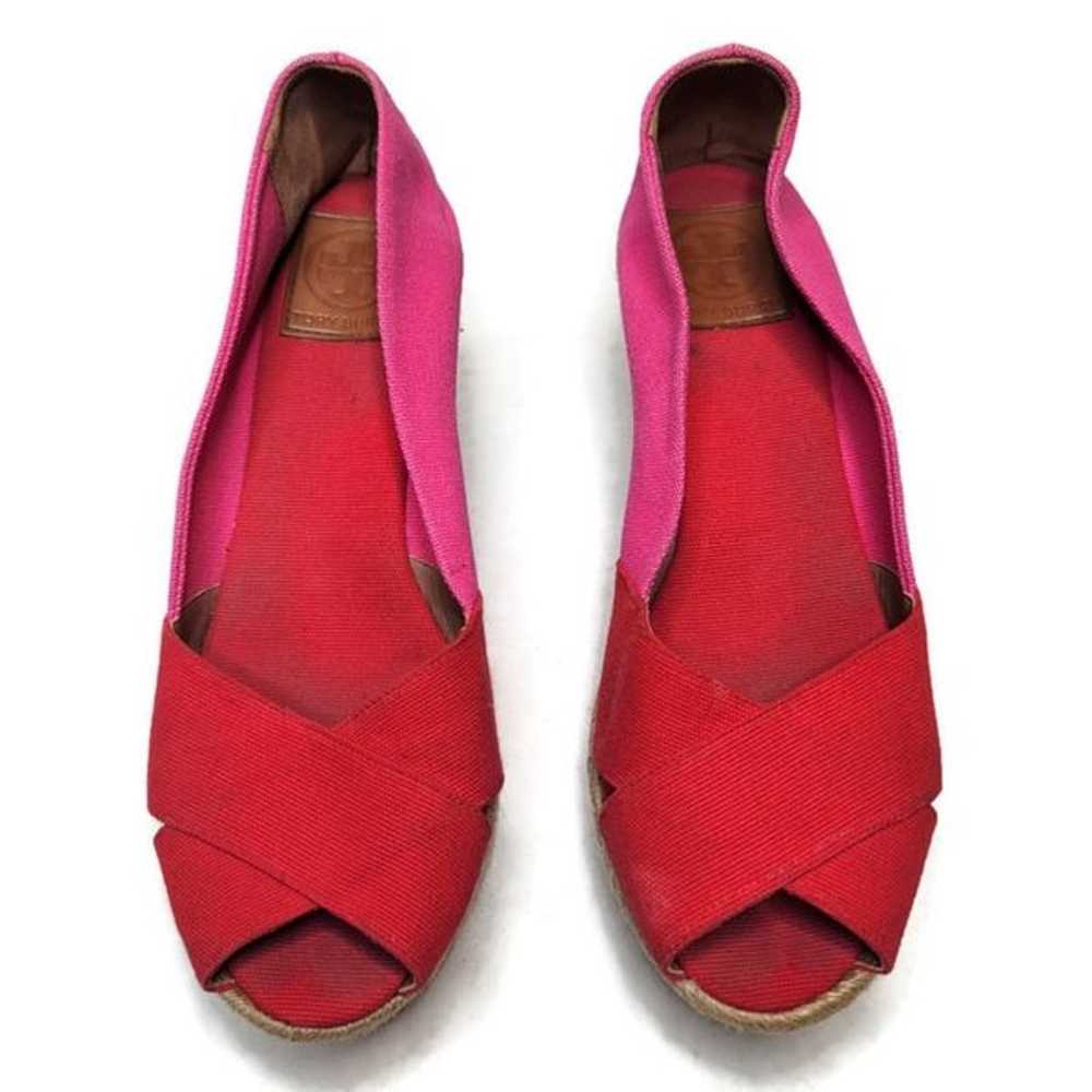 Tory burch filipa color block pink and red espadr… - image 5