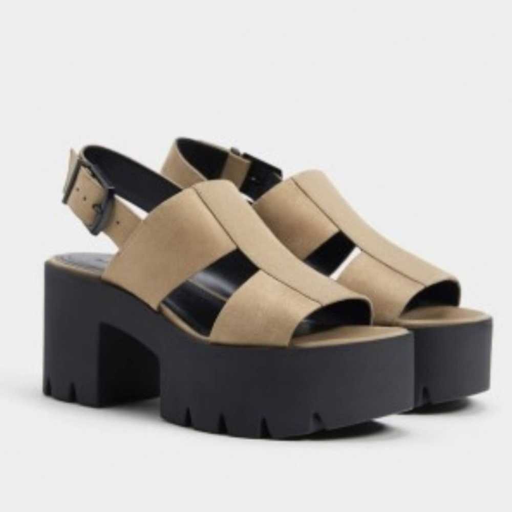 Bershka Chunky Platform Open-Toed Cage Sandals - image 1