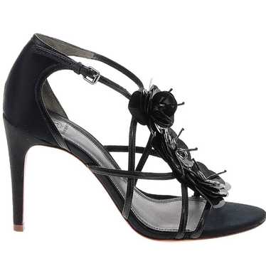 Tory Burch black satin embellished heels