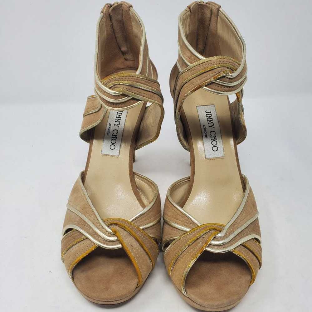 Jimmy Choo Nude Suede Pumps 39 - image 2