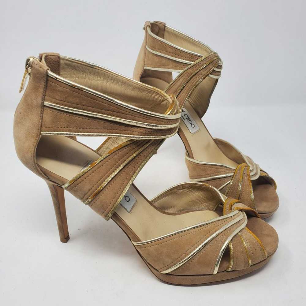 Jimmy Choo Nude Suede Pumps 39 - image 3