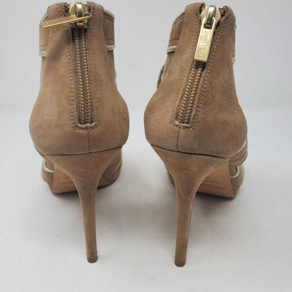 Jimmy Choo Nude Suede Pumps 39 - image 5