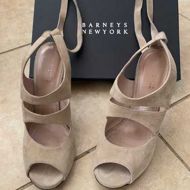 Barneys New York Cream Heels with Strap
