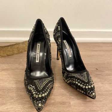 Manolo Blahnik black 10cm heels Size 6.5