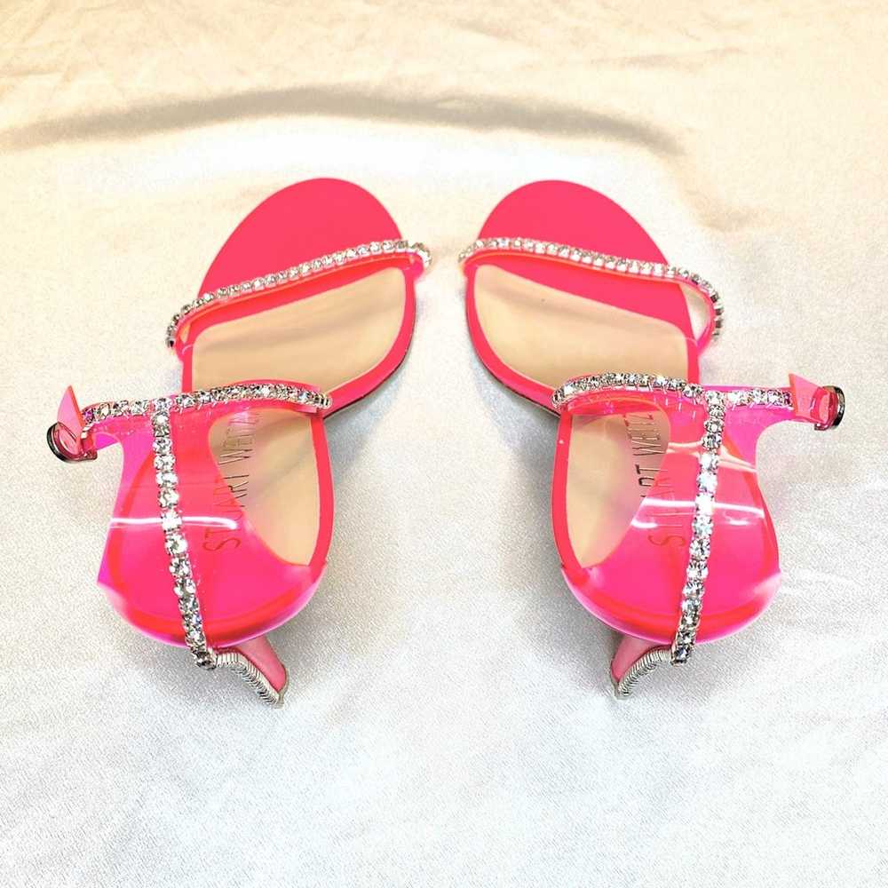 Stuart Weitzman Nudistglam 100 Sandal in Neon Pink - image 7