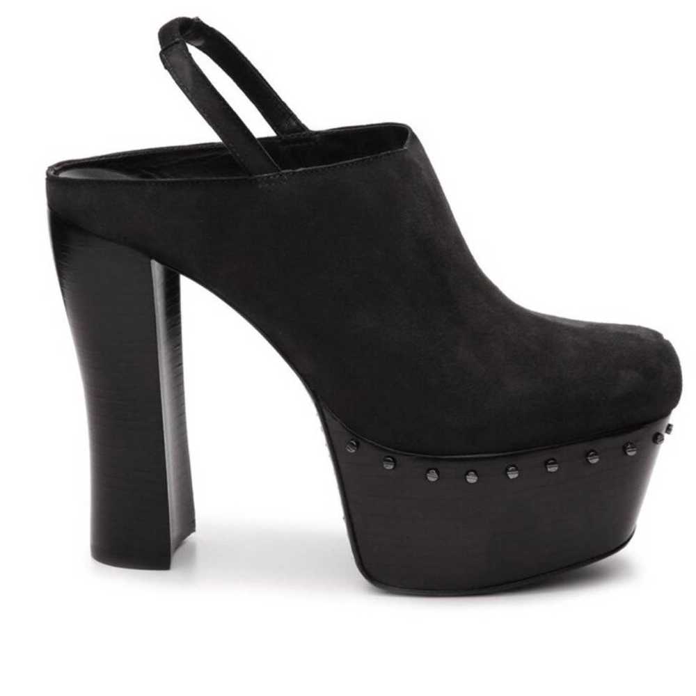 NEW 39.5 Alice + Olivia Tamson Black Suede Chunky… - image 2