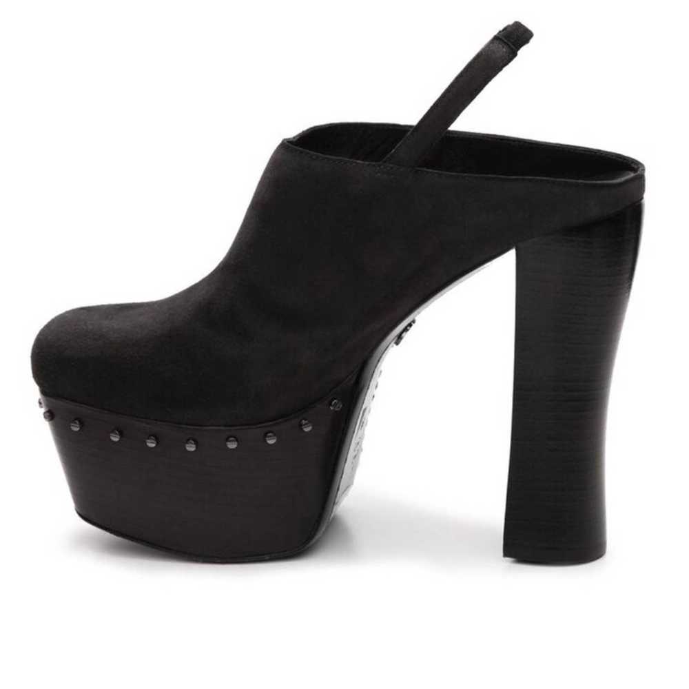 NEW 39.5 Alice + Olivia Tamson Black Suede Chunky… - image 3