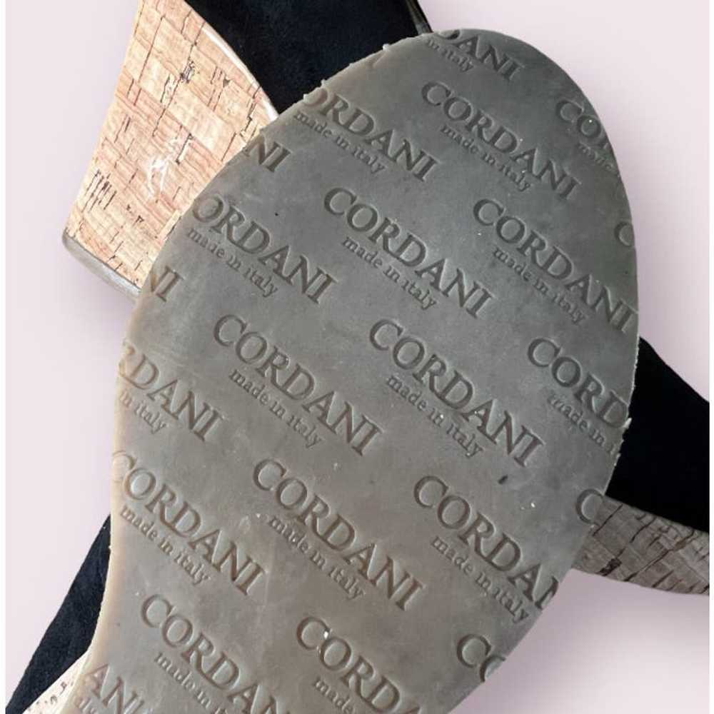 Cordani Black Suede Leather Peep Toe Block Platfo… - image 8