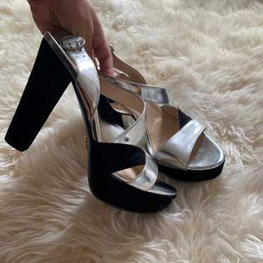 Authentic Prada Silver/Black sandals - image 1