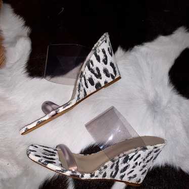 Maryam Nassir Zadeh  10mm leopard print pvc sandal