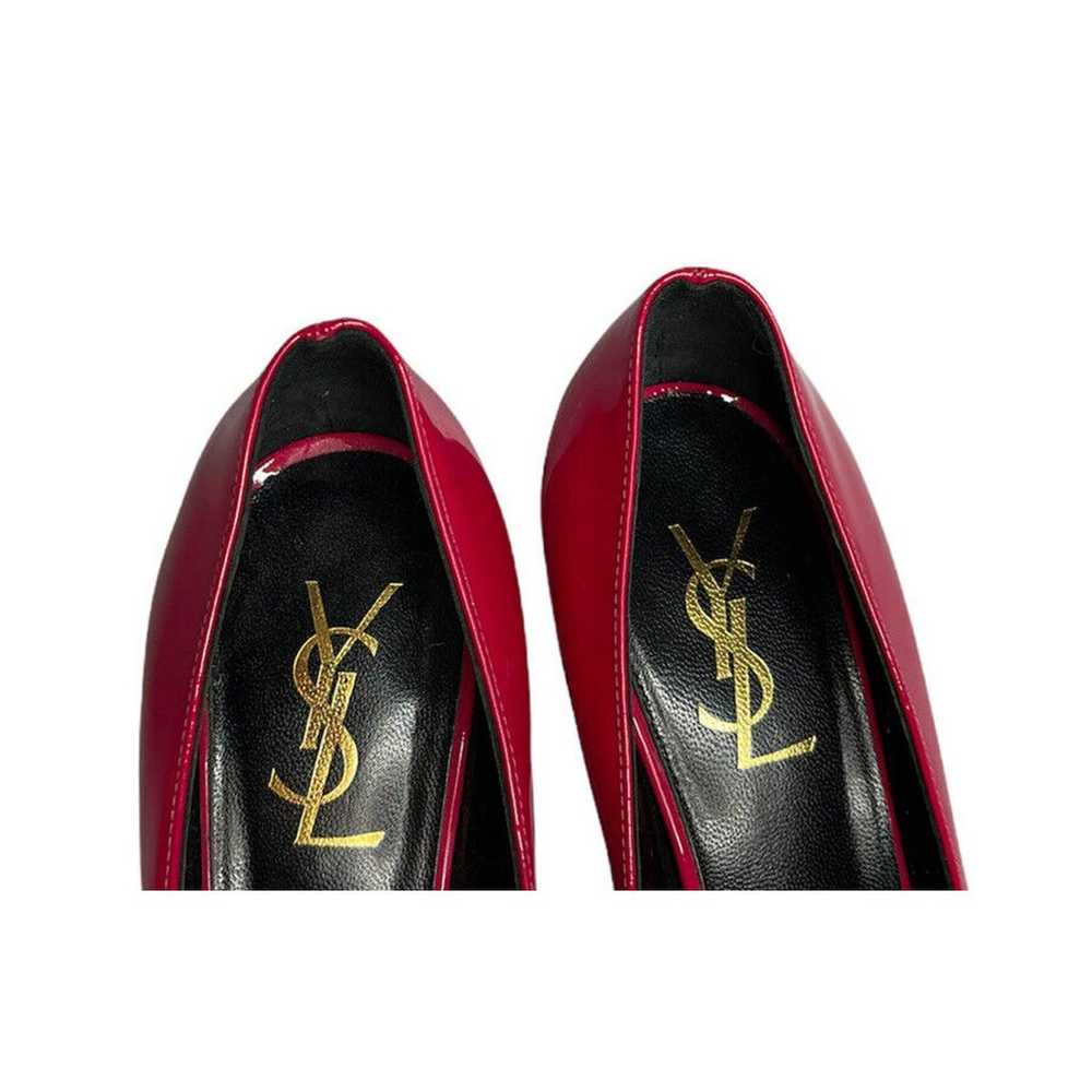 Womens YSL Yves Saint Laurent Tribtoo Patent Fuch… - image 7
