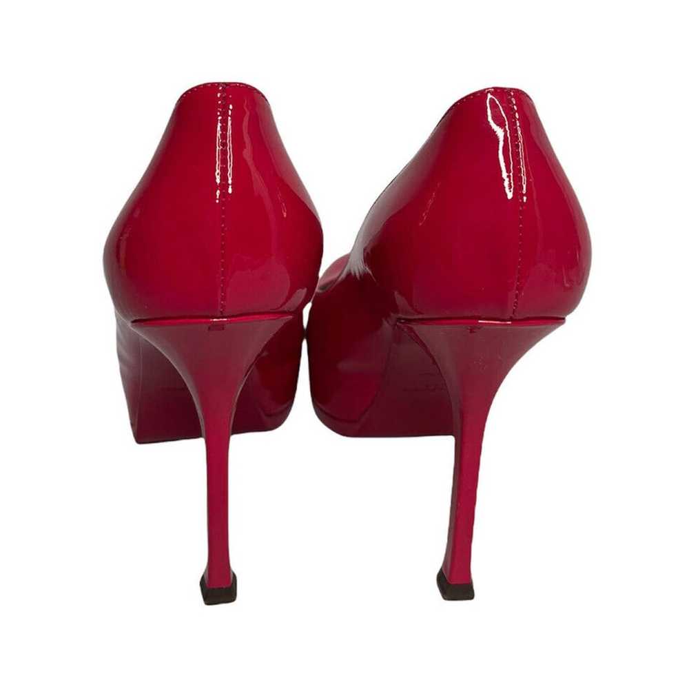 Womens YSL Yves Saint Laurent Tribtoo Patent Fuch… - image 9