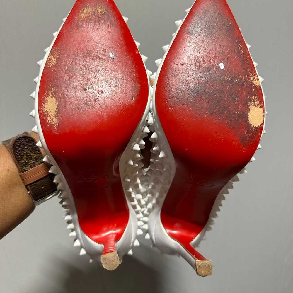 Christian Louboutin Follies Spikes Patent Leather… - image 8