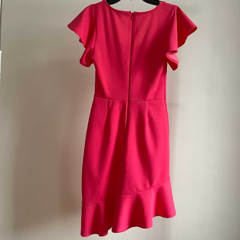 Coquette Pink Flutter Sleeve Spring Dress - image 4