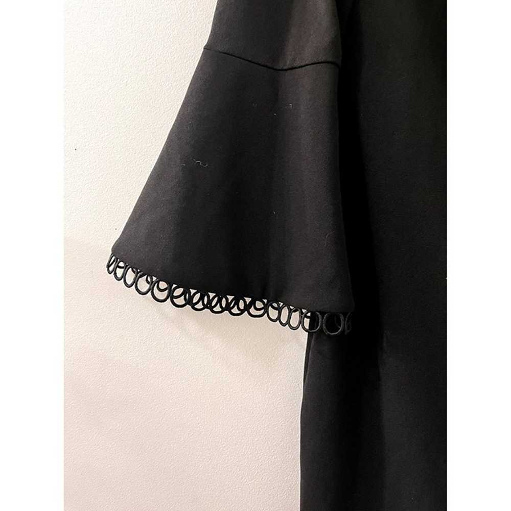 Calvin Klein Black Bell Sleeve Midi Dress size 2 - image 2