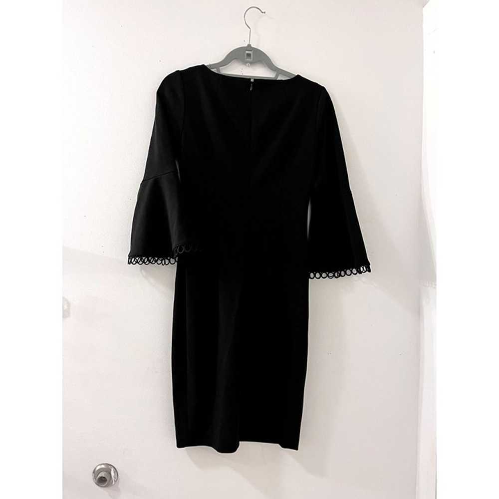 Calvin Klein Black Bell Sleeve Midi Dress size 2 - image 5