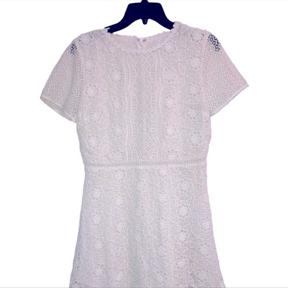 LOFT white lace dress size 2 - image 1