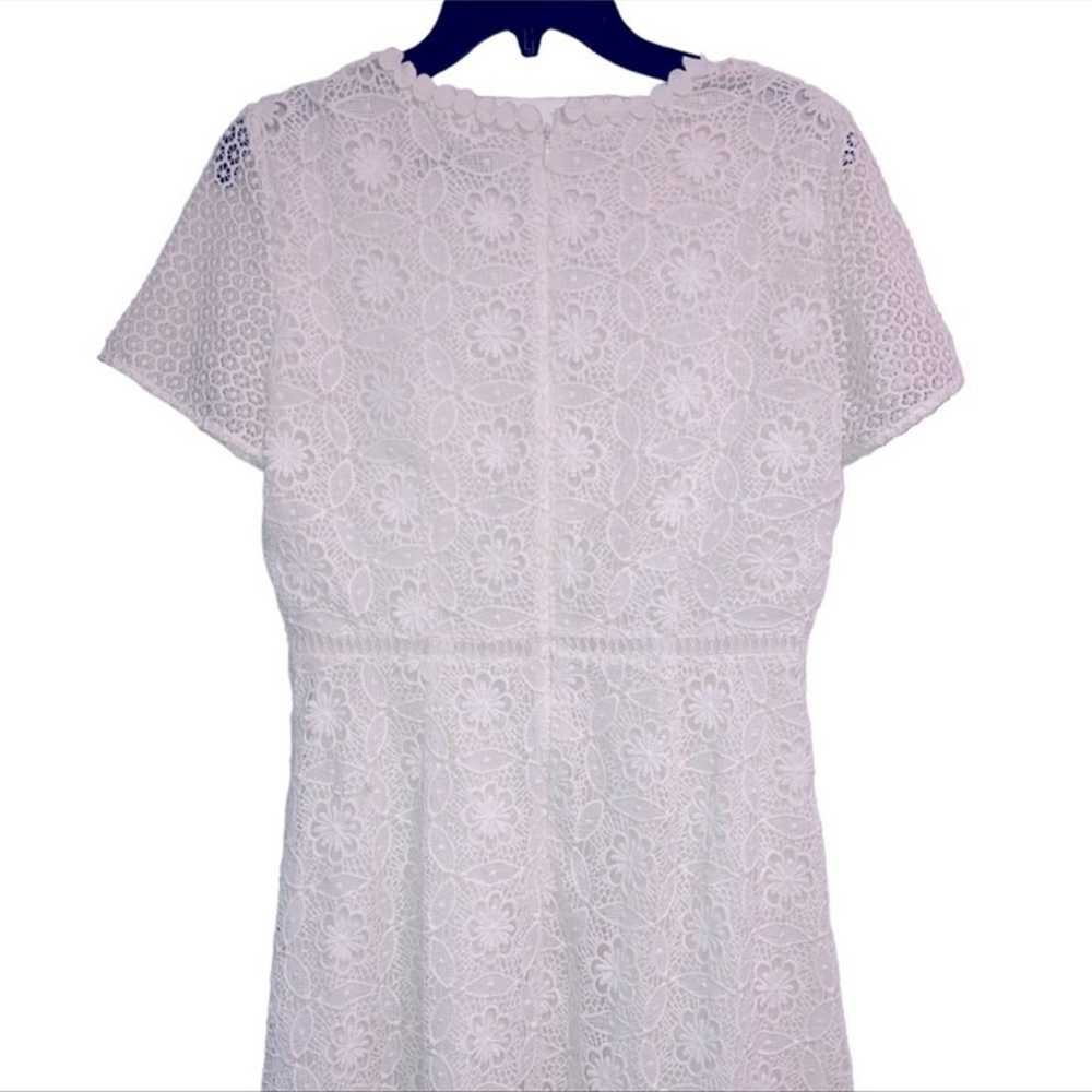 LOFT white lace dress size 2 - image 2