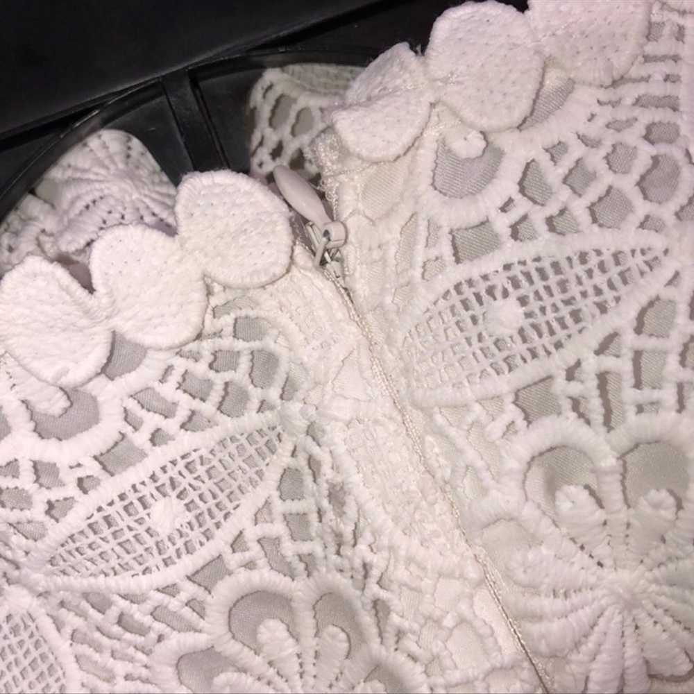 LOFT white lace dress size 2 - image 4