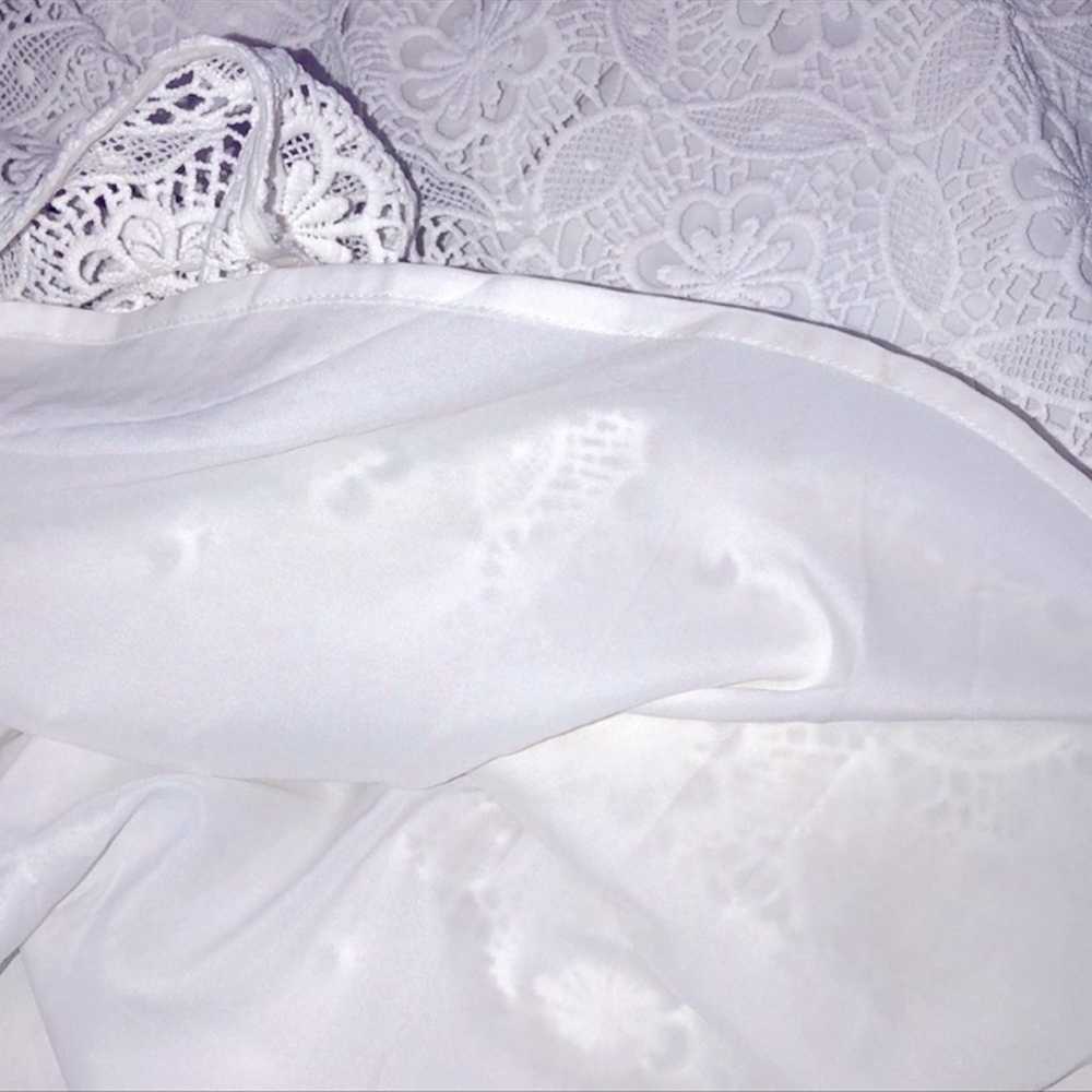 LOFT white lace dress size 2 - image 5