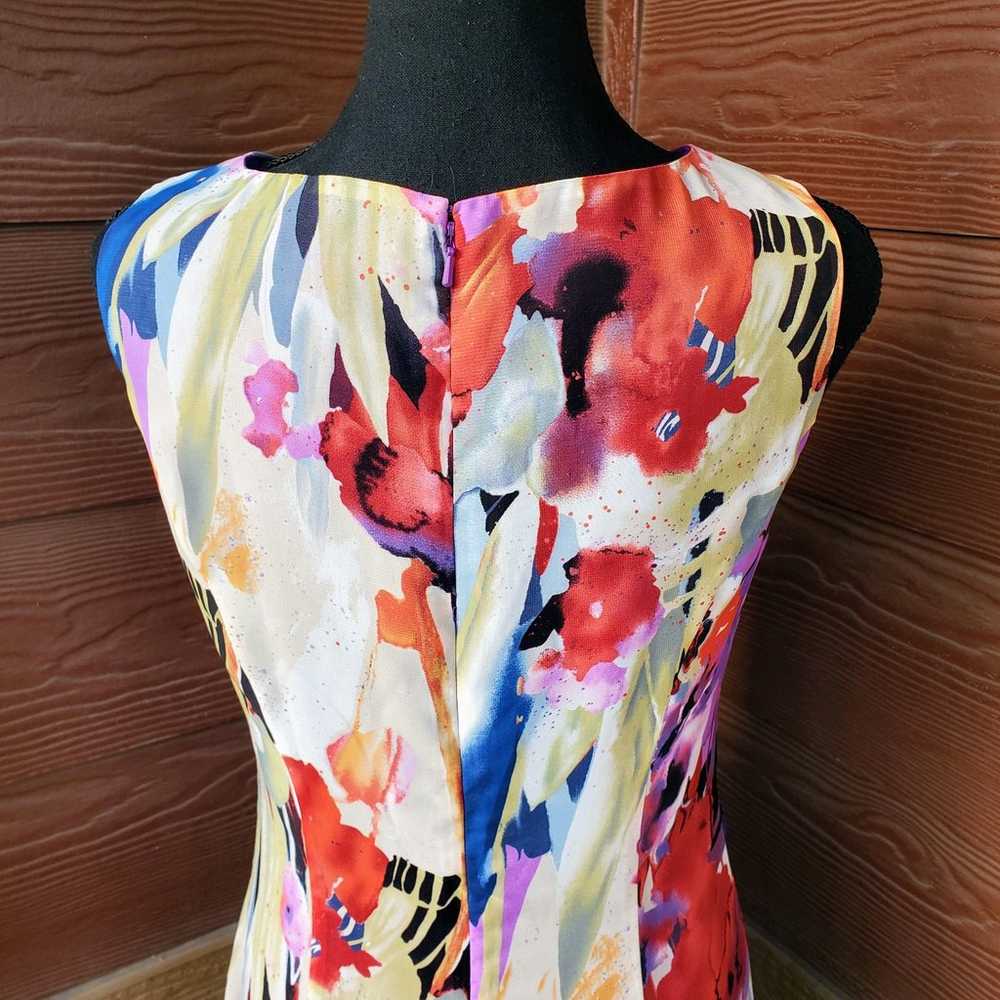 Coldwater Creek Size 4 Dress Watercolor Midi Flor… - image 9