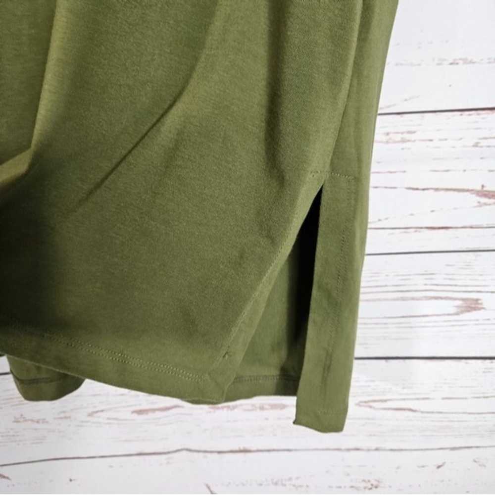 Eileen Fisher | Green Relaxed Fit Short Sleeve Sh… - image 3