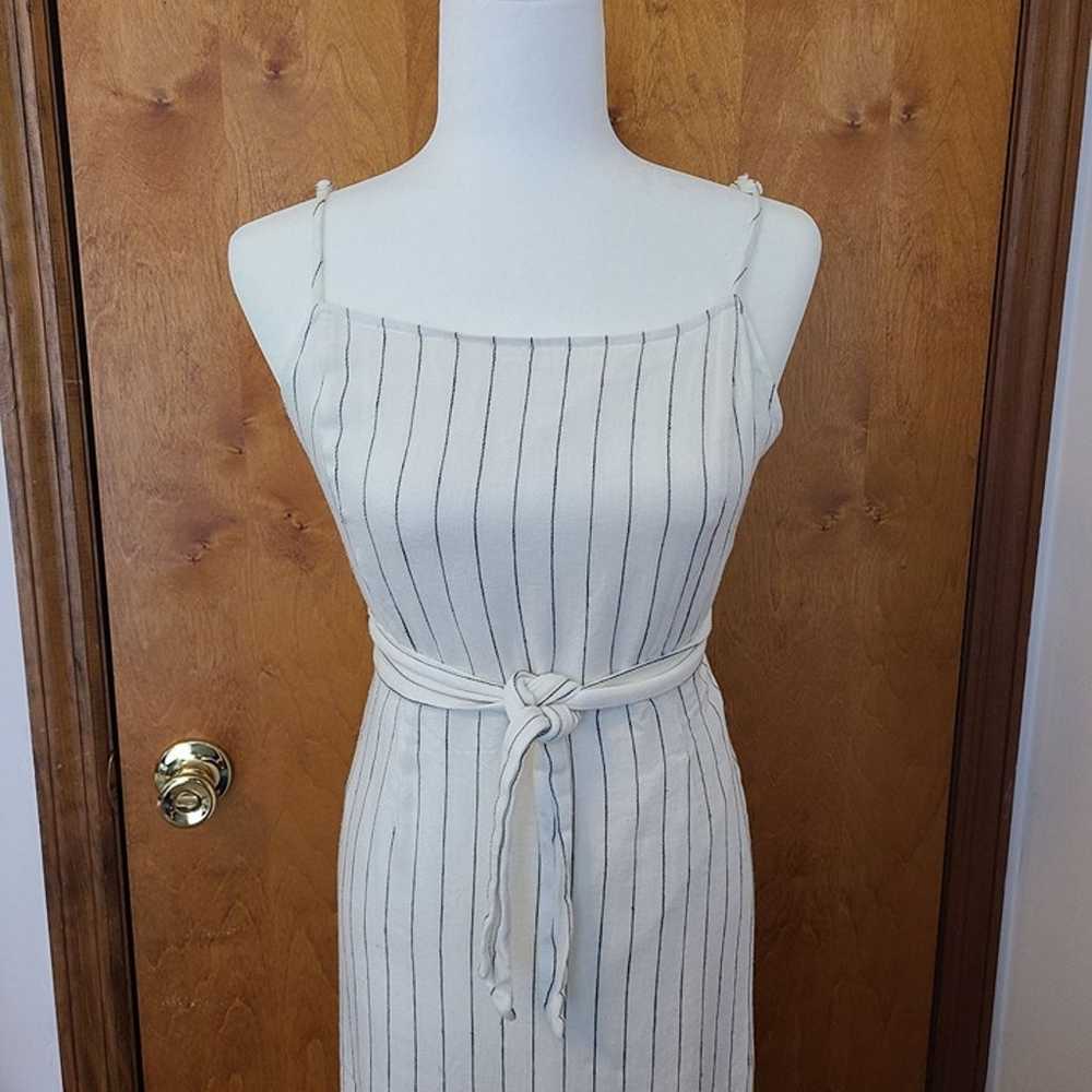 Avec Les Filles Linen Blend Stripe Midi Dress Siz… - image 9