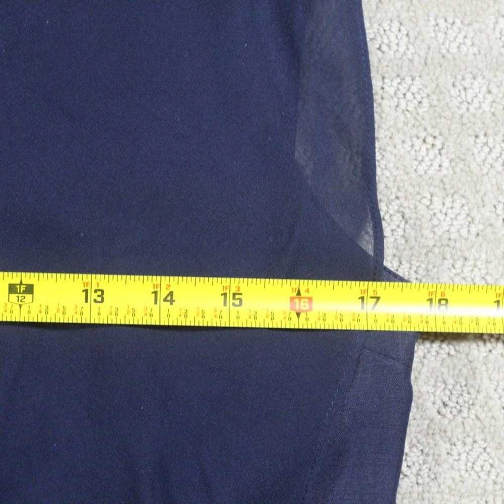 Limited Silk Linen Navy Blue Dress - image 5