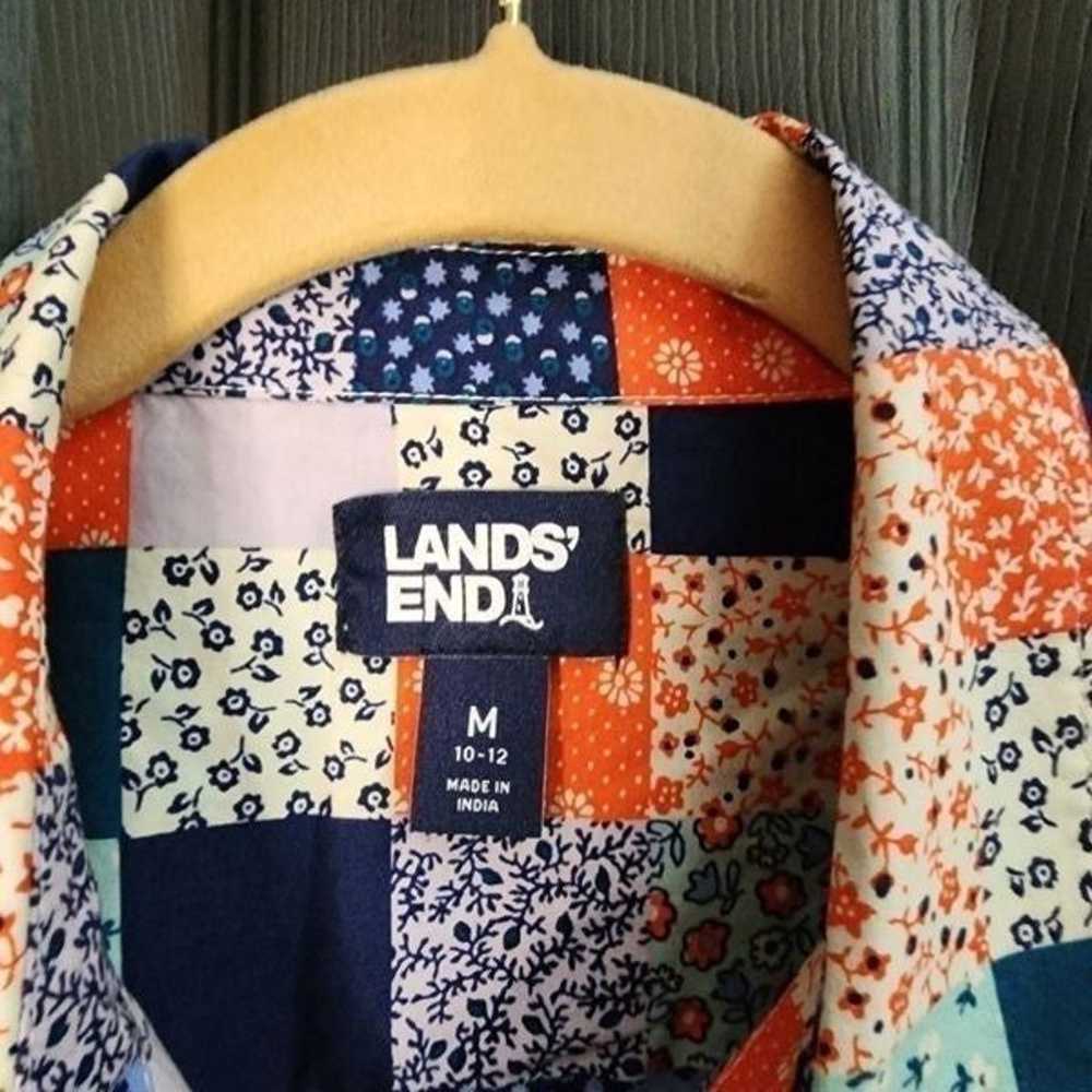 Lands' End Cotton Poplin Button Front Shirt Dress - image 12