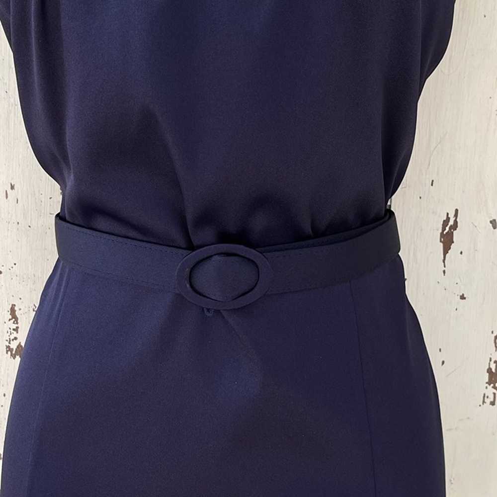 New Direction Size 10 Womans Navy Blue Satin Belt… - image 5