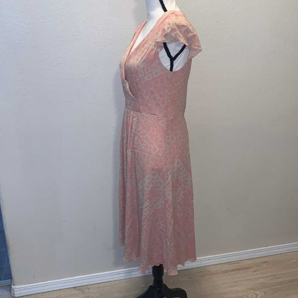 Sangria pink beige nylon midi summer dress - image 3