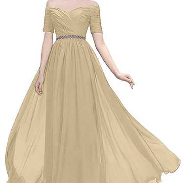 Womens Off Prom Bridesmaid Dress Long Aline Eveni… - image 1