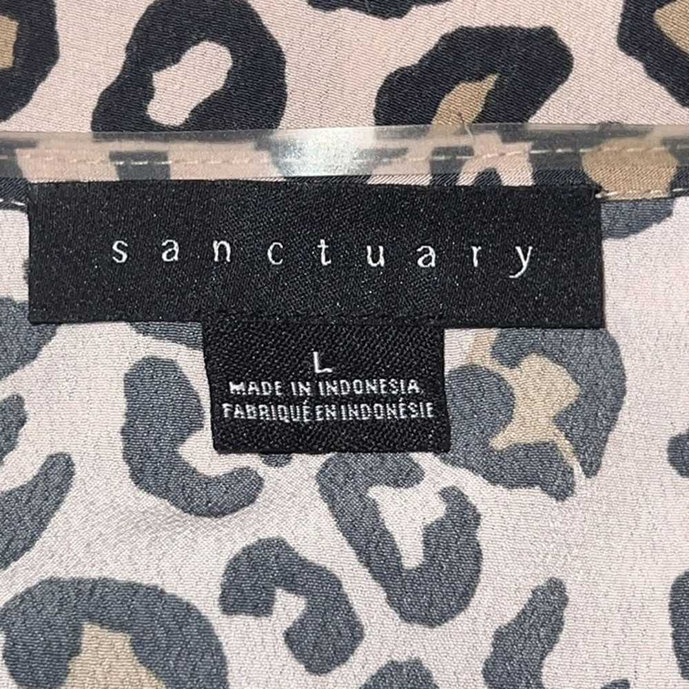 Sanctuary Tan Leopard Print Wrap Mini Dress Size … - image 9