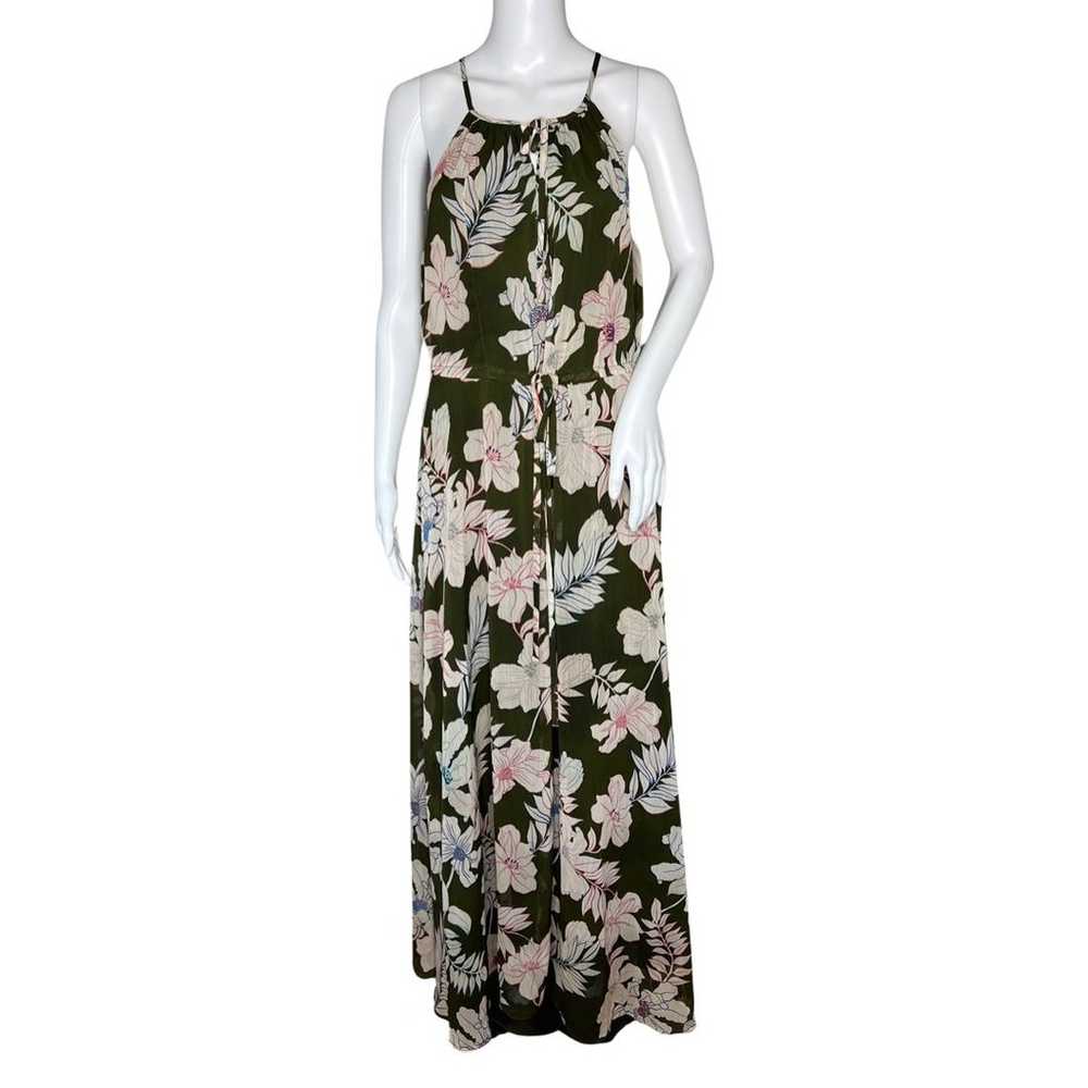 Sanctuary Dress Womens Large Olive Green Floral S… - image 1