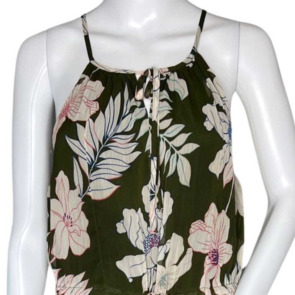 Sanctuary Dress Womens Large Olive Green Floral S… - image 5