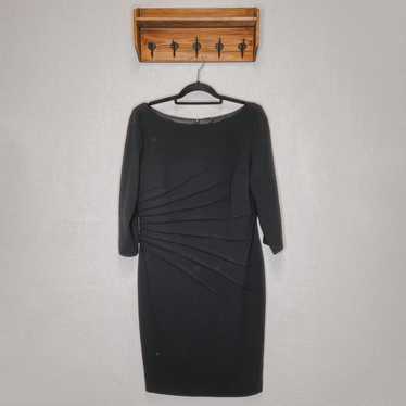 David Meister | Black Dressy Dress Solid 14 Fitted