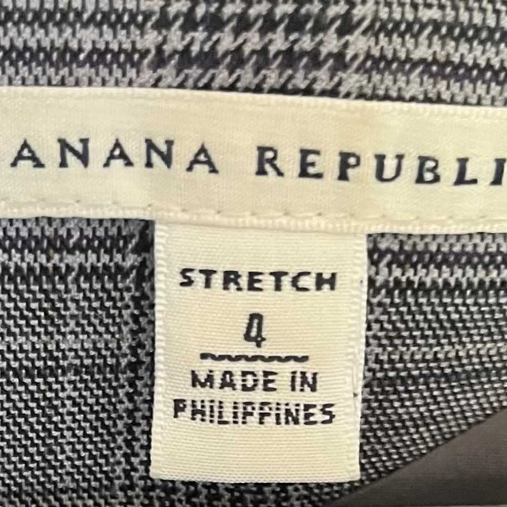 Banana Republic Lined Grey Plaid Belted Dress Wom… - image 4