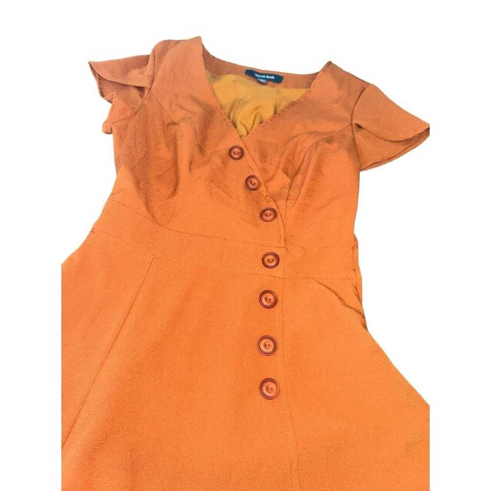 ModCloth Orange Button Front Dress size S (B12) - image 2