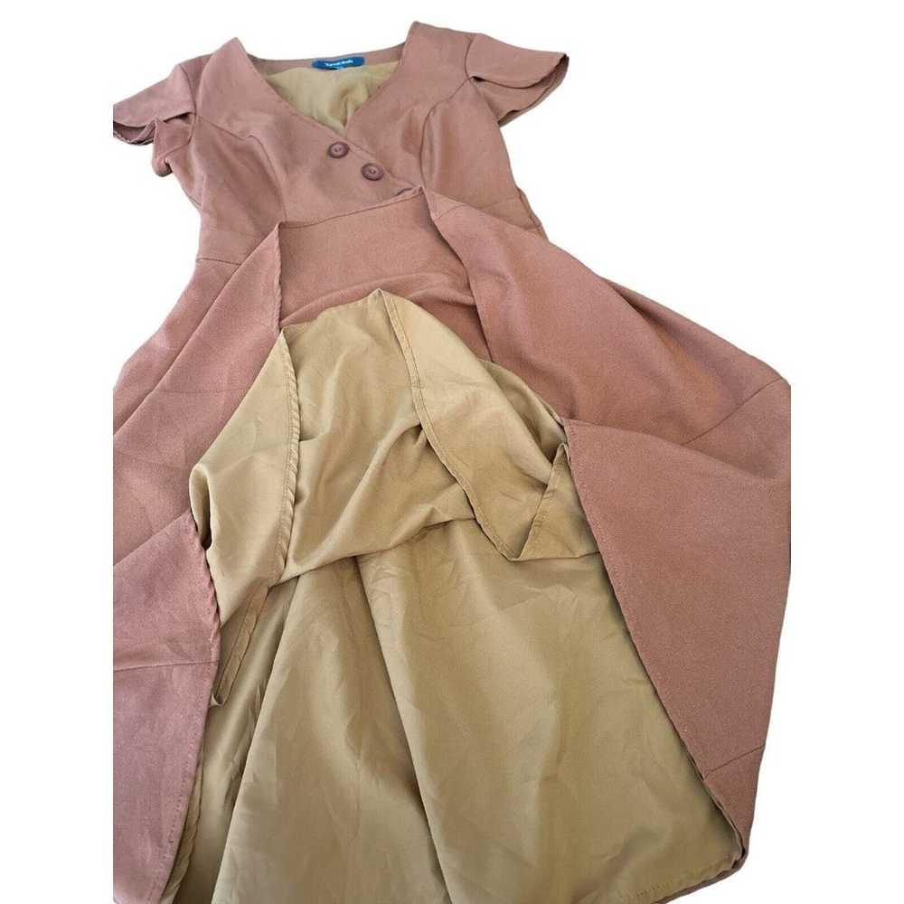 ModCloth Orange Button Front Dress size S (B12) - image 3